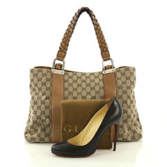 Gucci Bamboo Bar Tote GG Canvas Medium