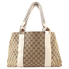 Gucci Bamboo Bar Tote GG Canvas Medium