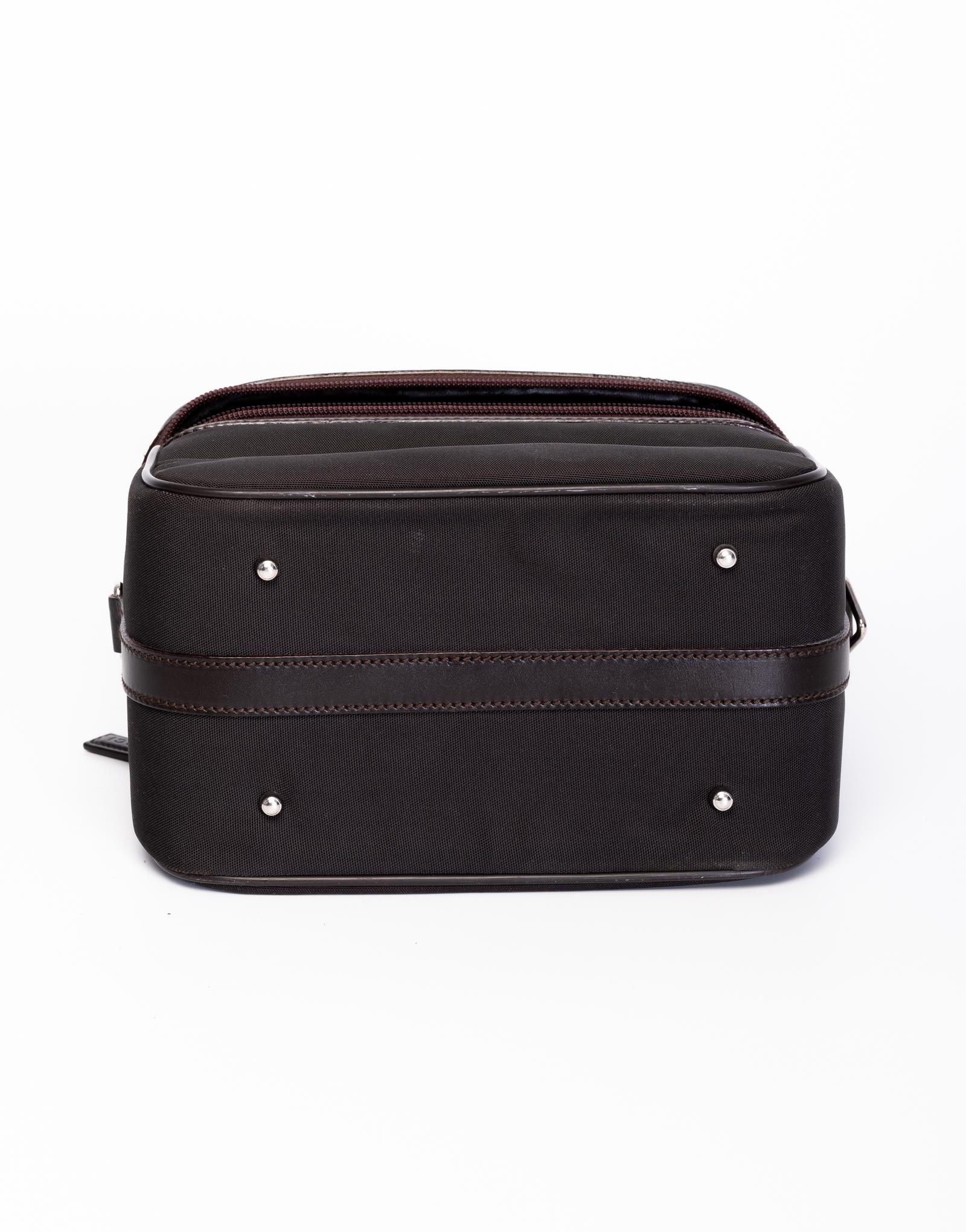 Gucci Bamboo Black On Black Vintage Vanity Bag For Sale 1