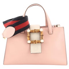 Gucci Bamboo Buckle Tote Leather Small