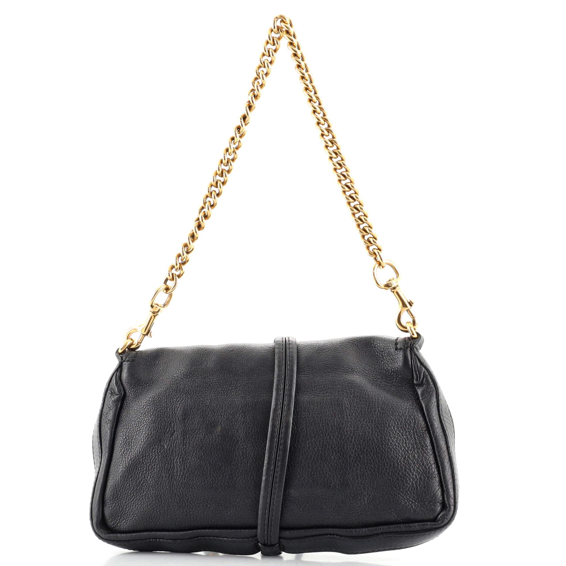 Gucci Bamboo Croisette Abendtasche aus Leder im Zustand „Gut“ in NY, NY
