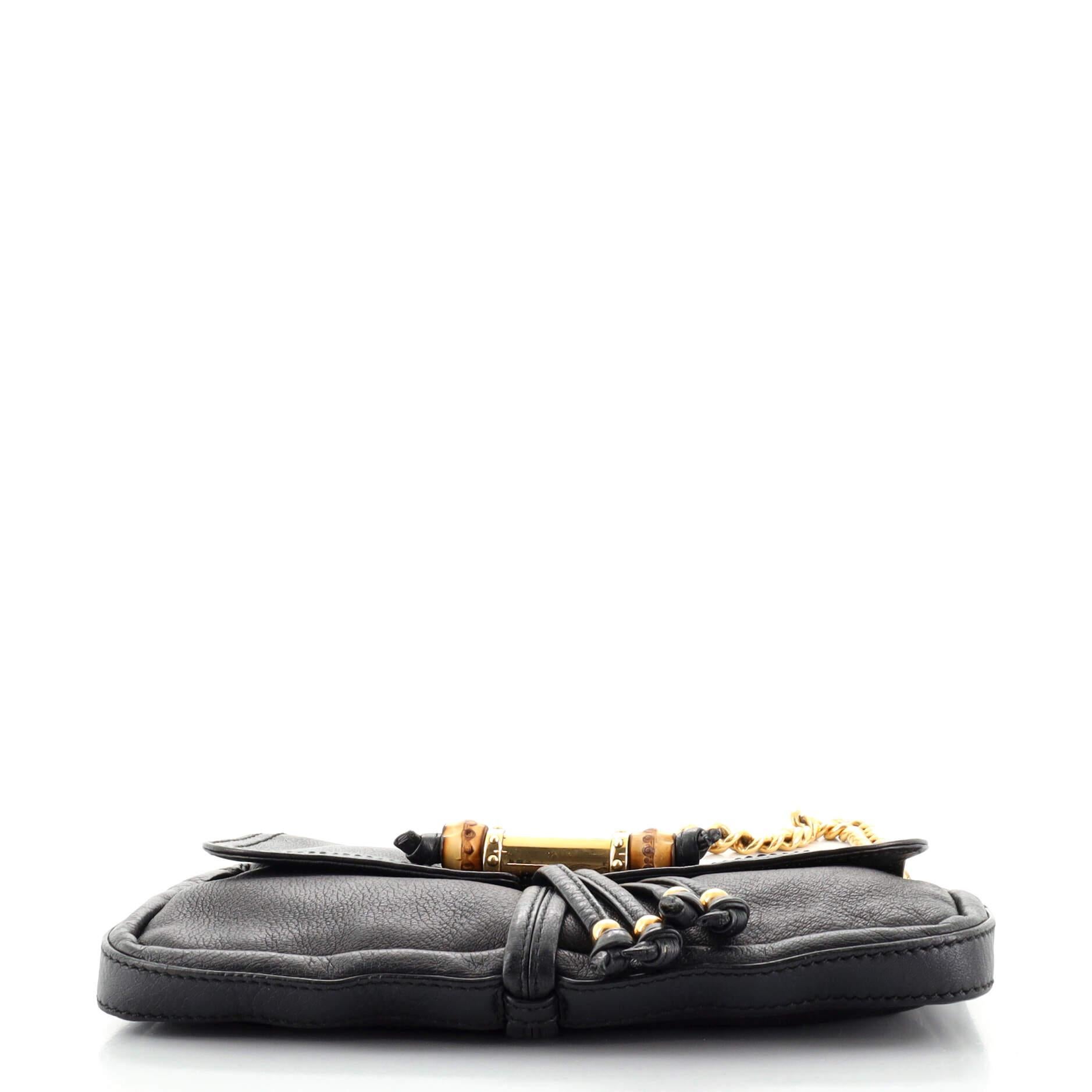 Gucci Bamboo Croisette Abendtasche aus Leder für Damen oder Herren