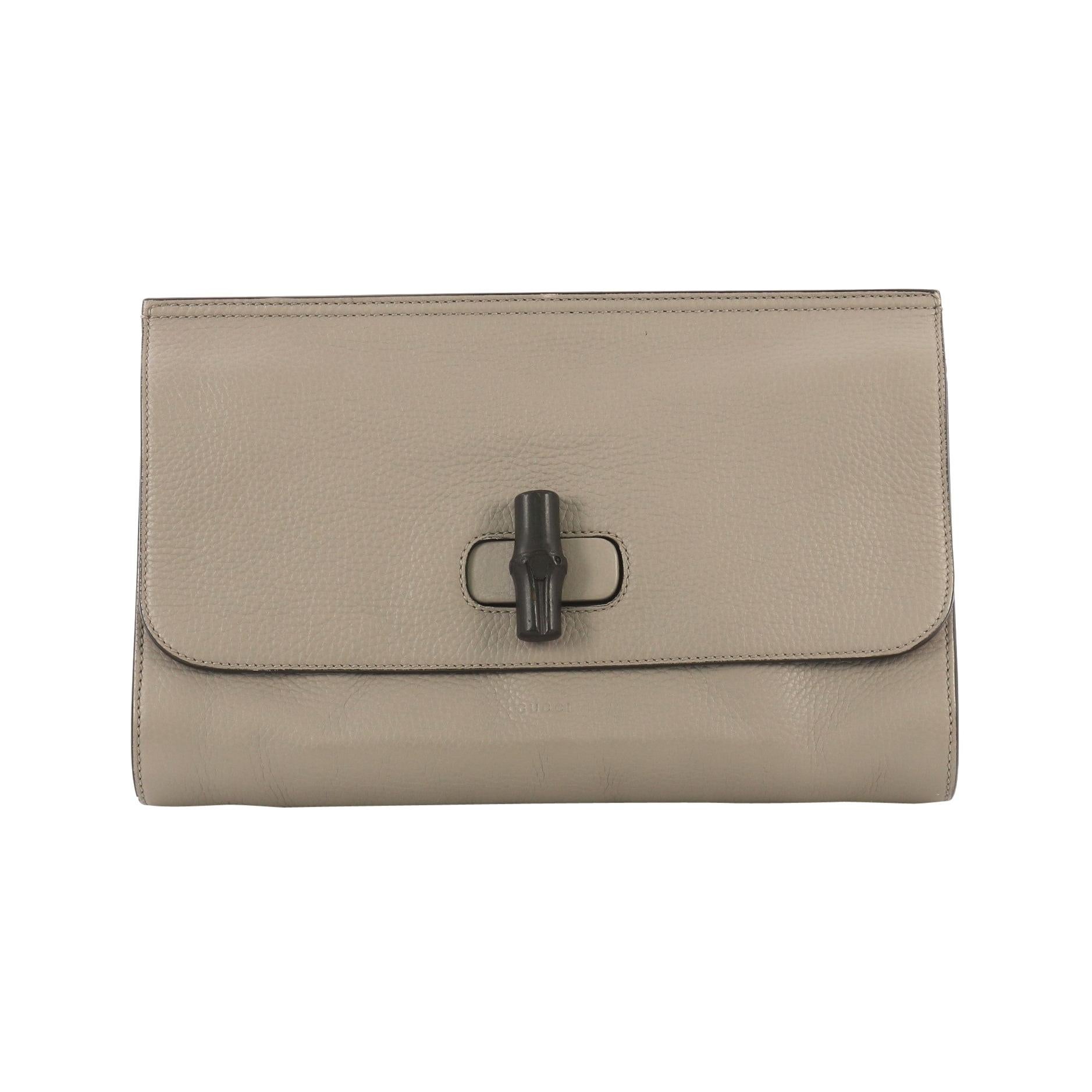 Gucci Bamboo Daily Clutch Leather