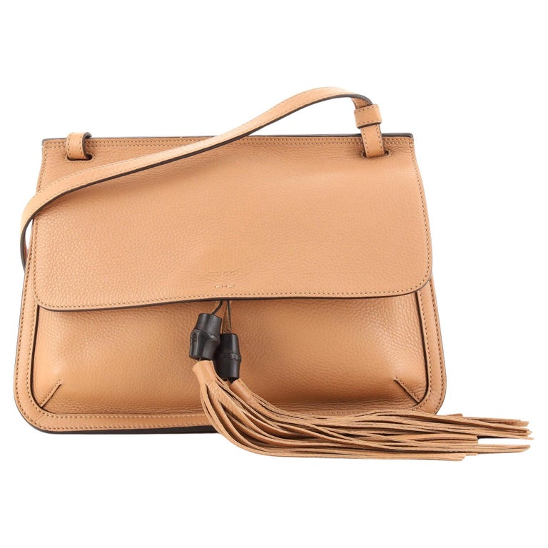 Gucci Bamboo Daily Flap Bag Leather at 1stDibs