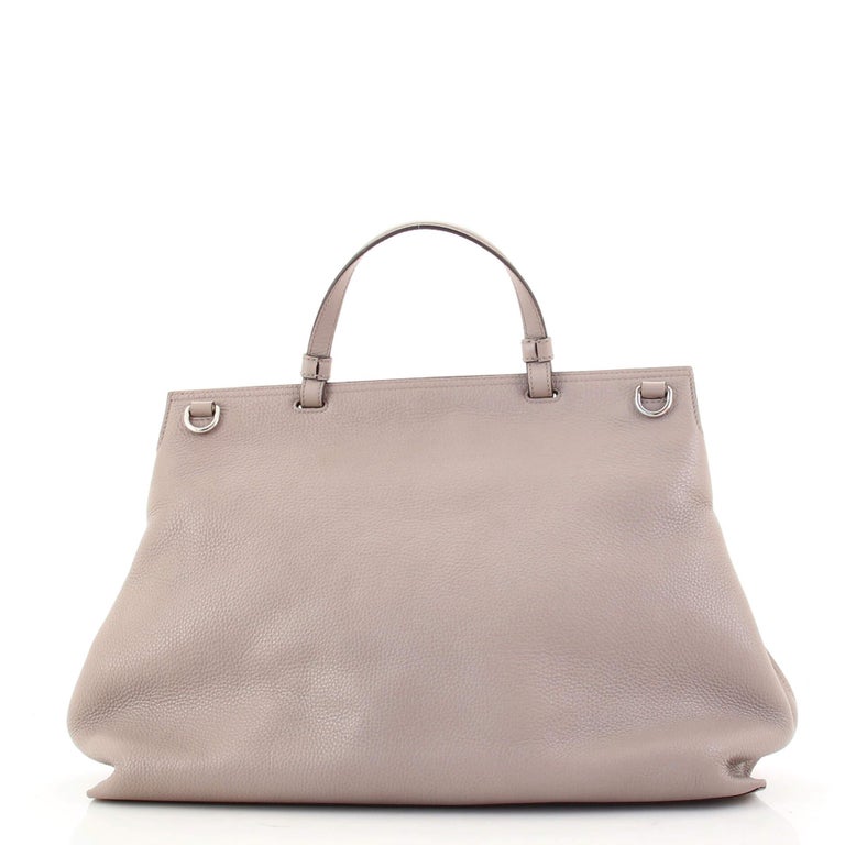 Gucci Bamboo Daily Top Handle Bag Leather Large For Sale at 1stDibs