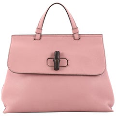 Gucci Bamboo Daily Top Handle Bag Leather Medium