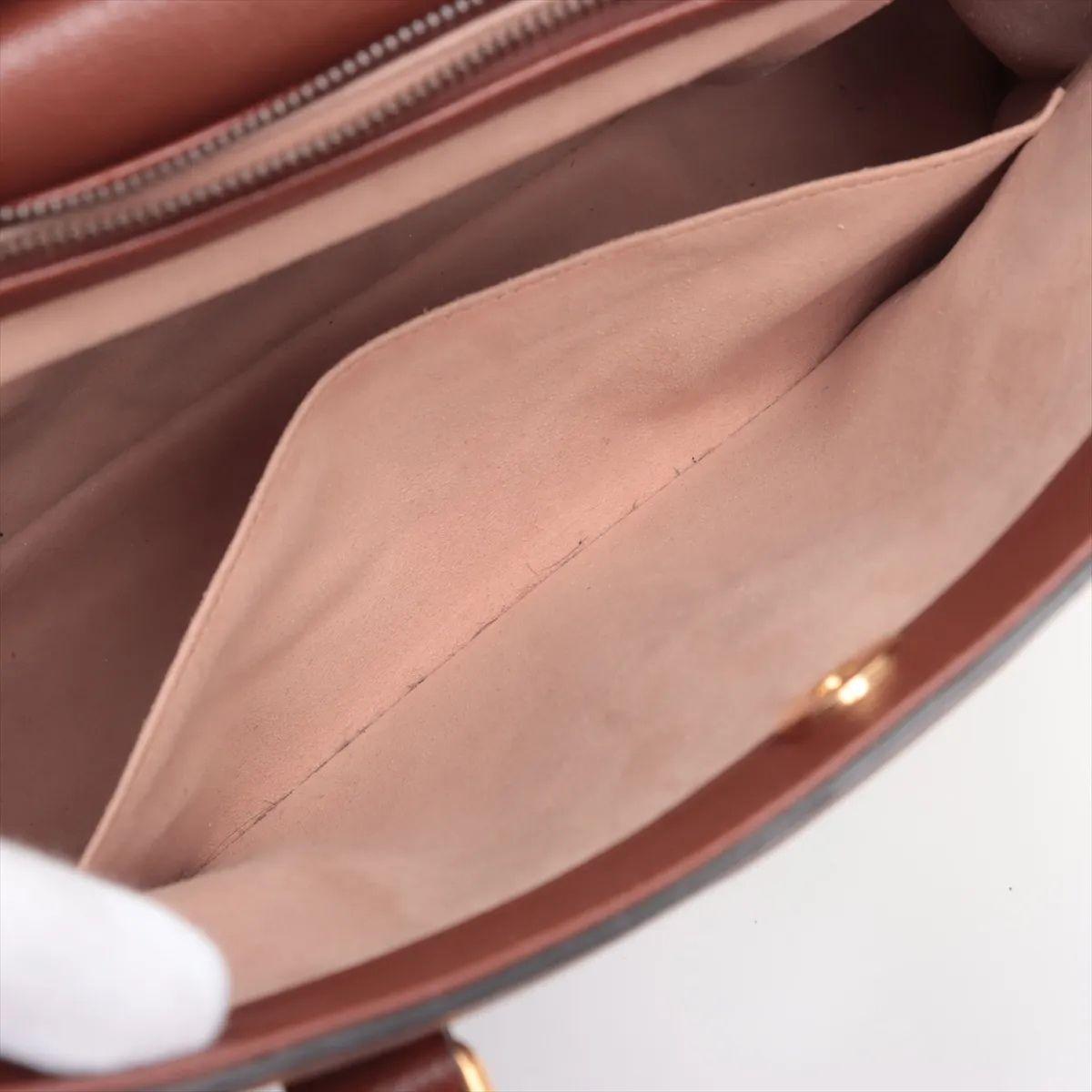 Gucci - Sac à main en cuir Bamboo Diana - Marron en vente 6