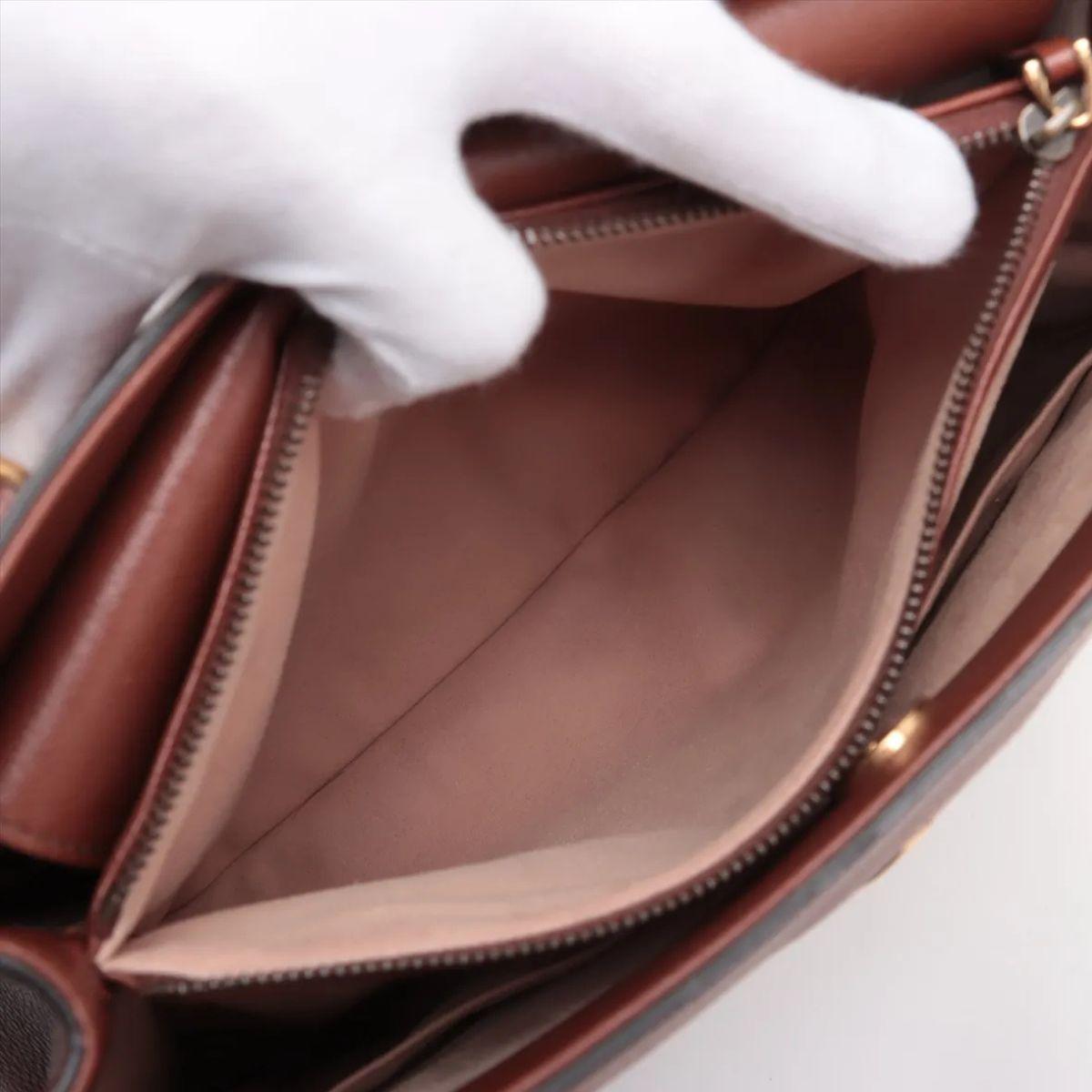Gucci - Sac à main en cuir Bamboo Diana - Marron en vente 7