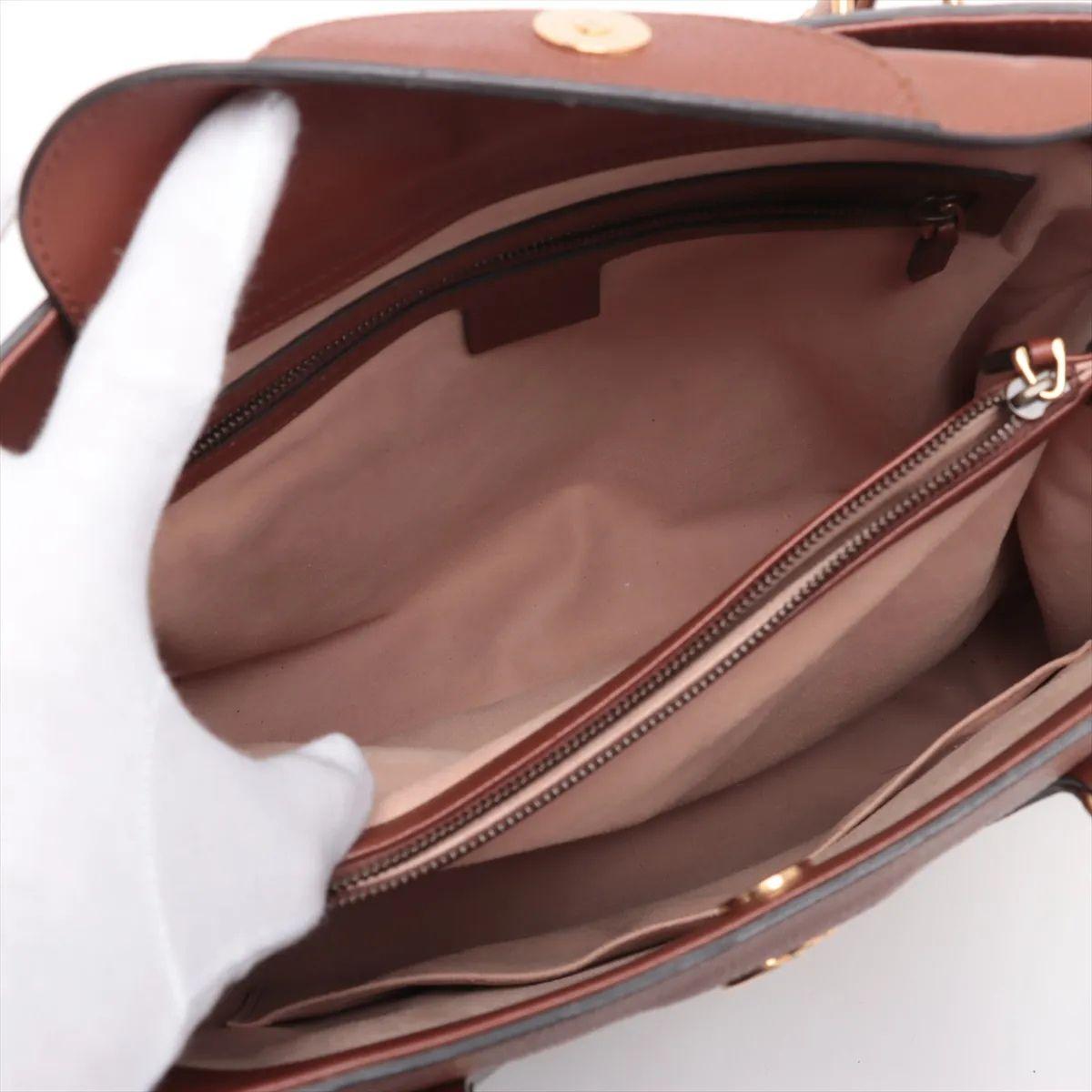 Gucci - Sac à main en cuir Bamboo Diana - Marron en vente 8