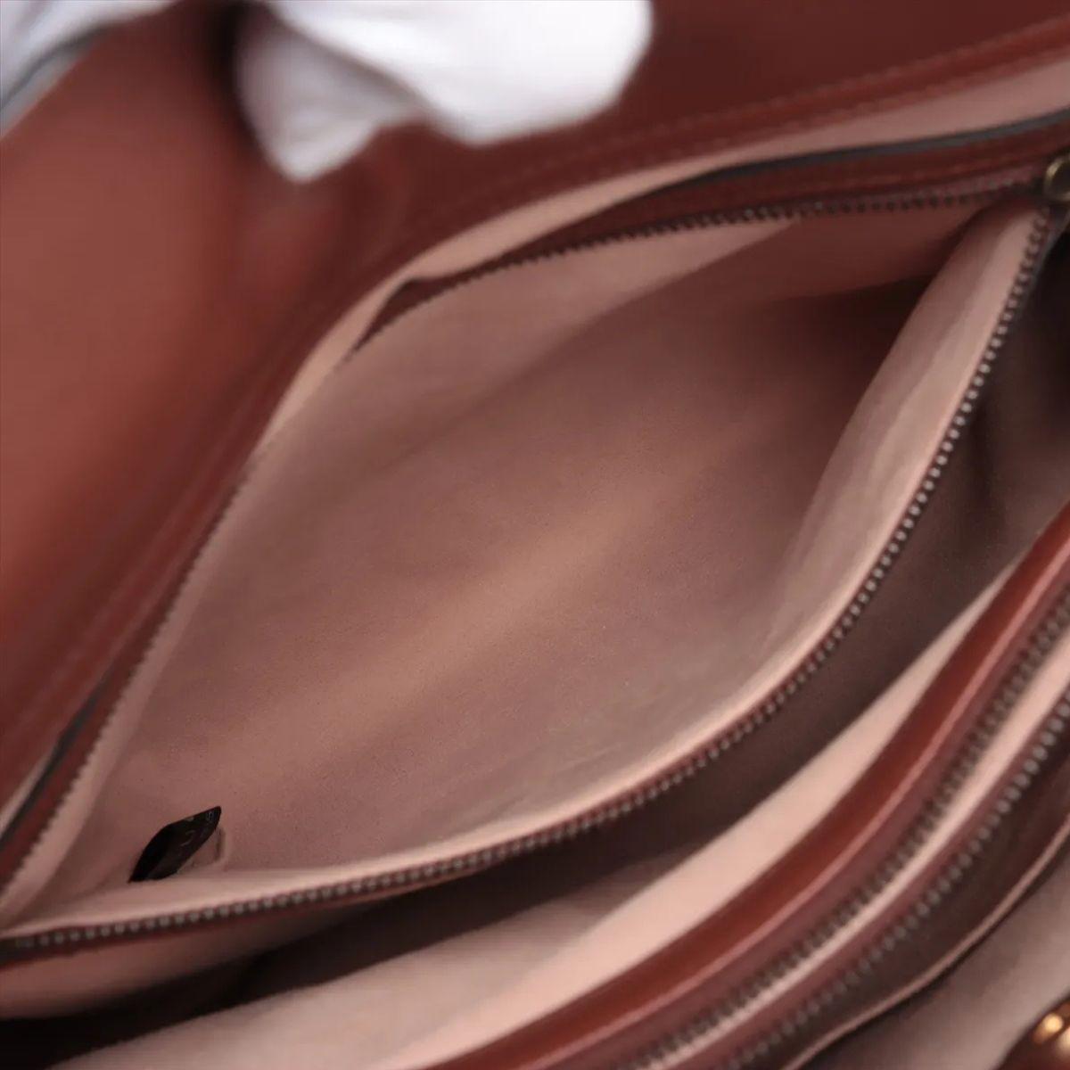 Gucci - Sac à main en cuir Bamboo Diana - Marron en vente 9
