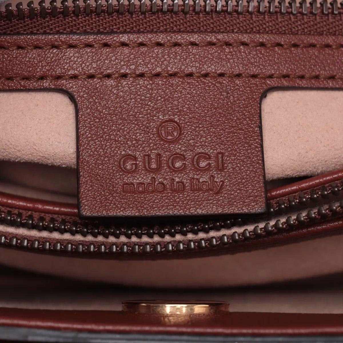 Gucci - Sac à main en cuir Bamboo Diana - Marron en vente 10