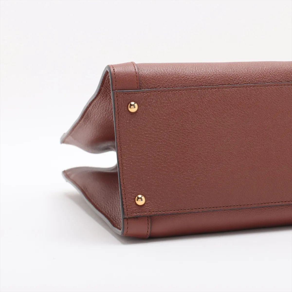 Gucci - Sac à main en cuir Bamboo Diana - Marron en vente 1