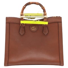 Gucci Bamboo Diana Two - Way Handbag Brown