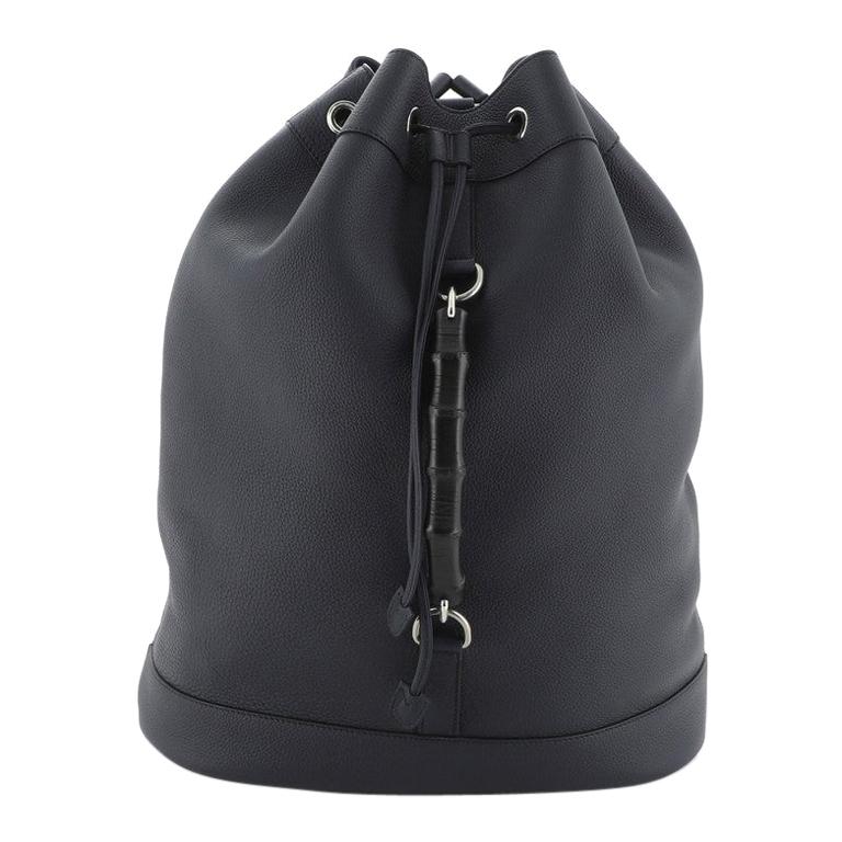Gucci Bamboo Drawstring Backpack Leather