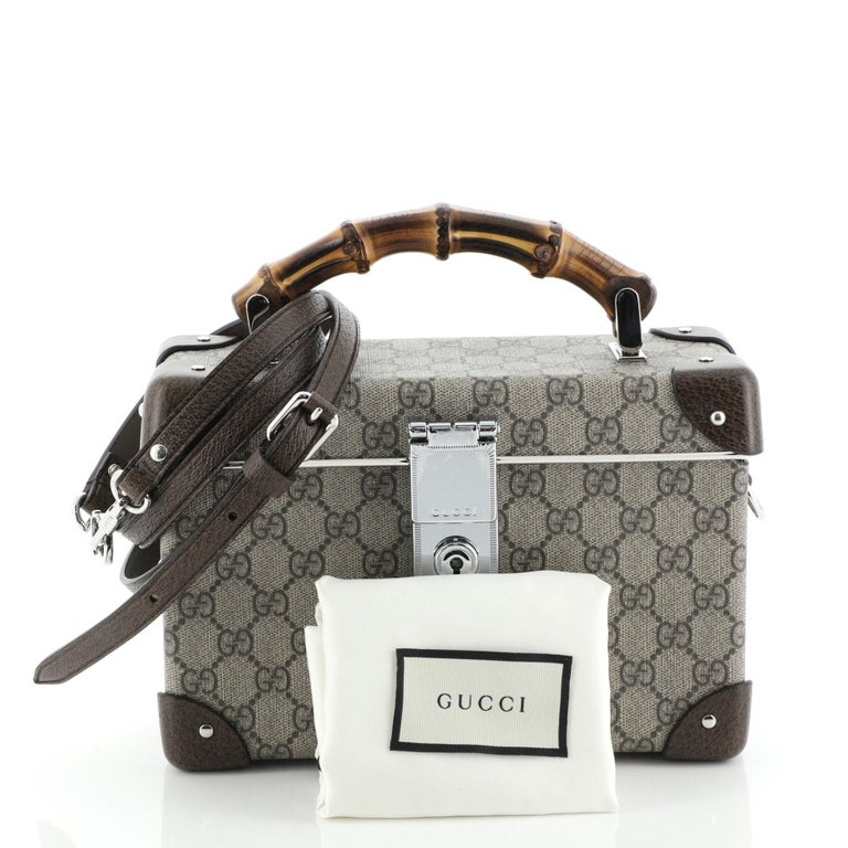 Gucci Bamboo GlobeTrotter Vanity Case GG Coated Canvas at 1stDibs