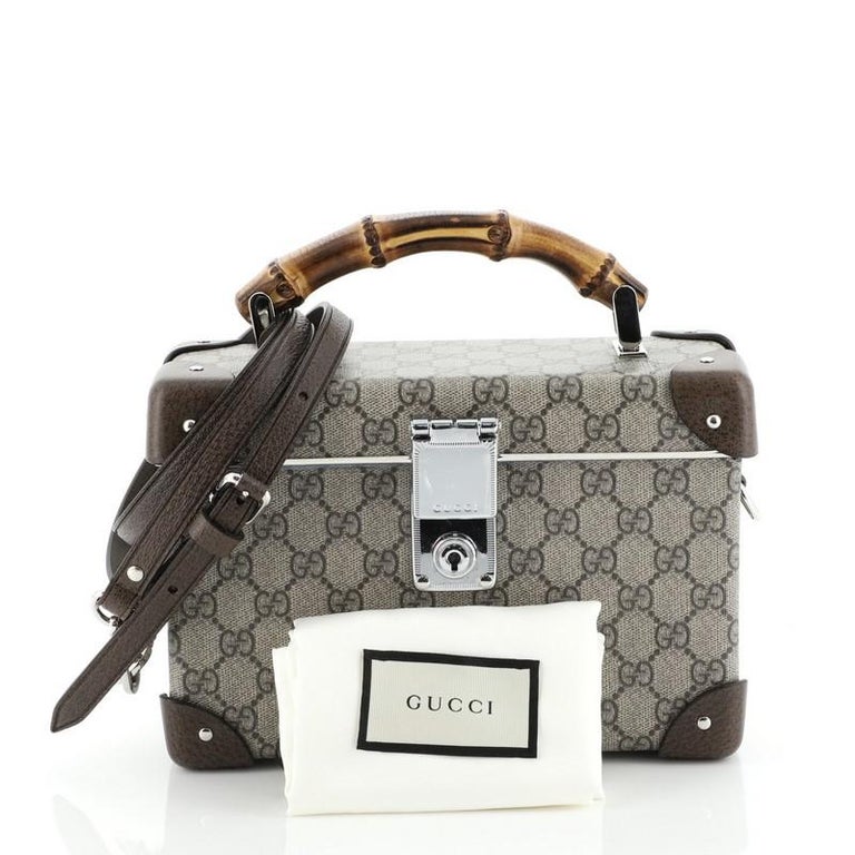 Gucci Bamboo GlobeTrotter Vanity Case GG Coated Canvas at 1stDibs
