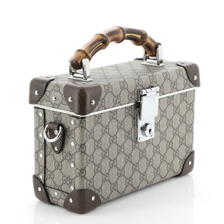 Gucci Bamboo GlobeTrotter Vanity Case GG Coated Canvas at 1stDibs