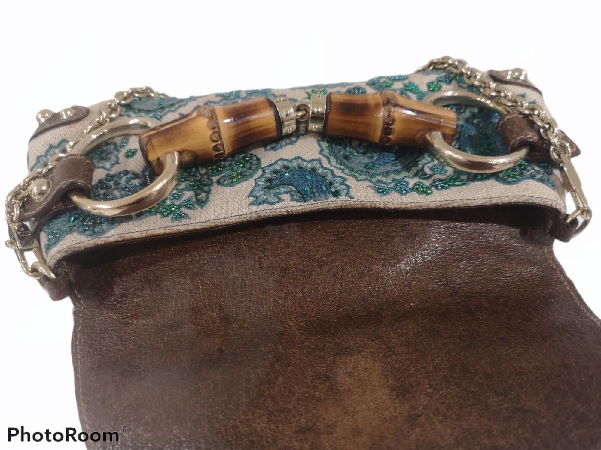 gucci wooden handle bag