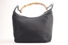 Gucci Bamboo Hobo 154gga104 Black Shoulder Bag