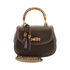 Gucci Bamboo Night Handbag Leather Mini