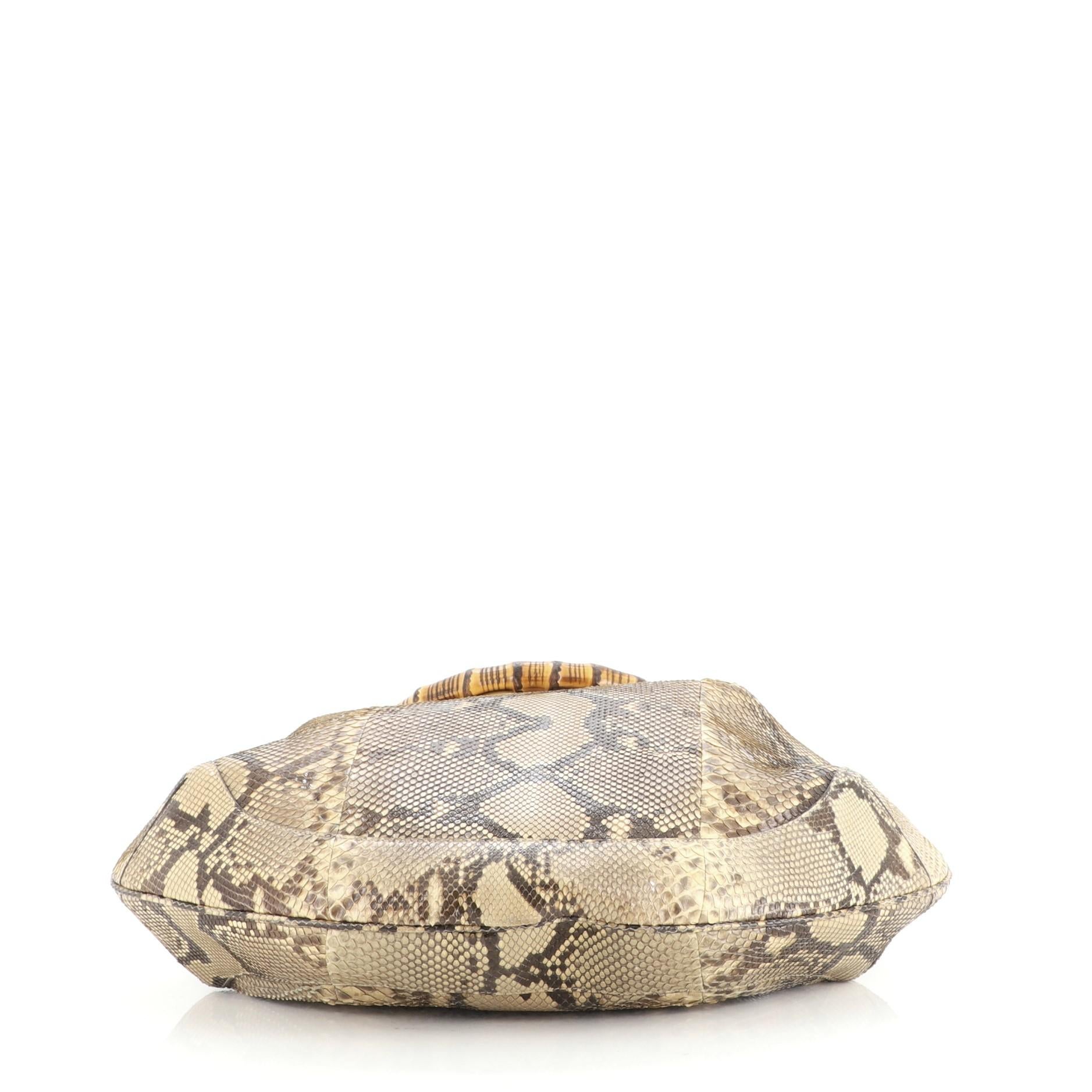 Women's or Men's Gucci Bamboo Peggy Hobo Python Large