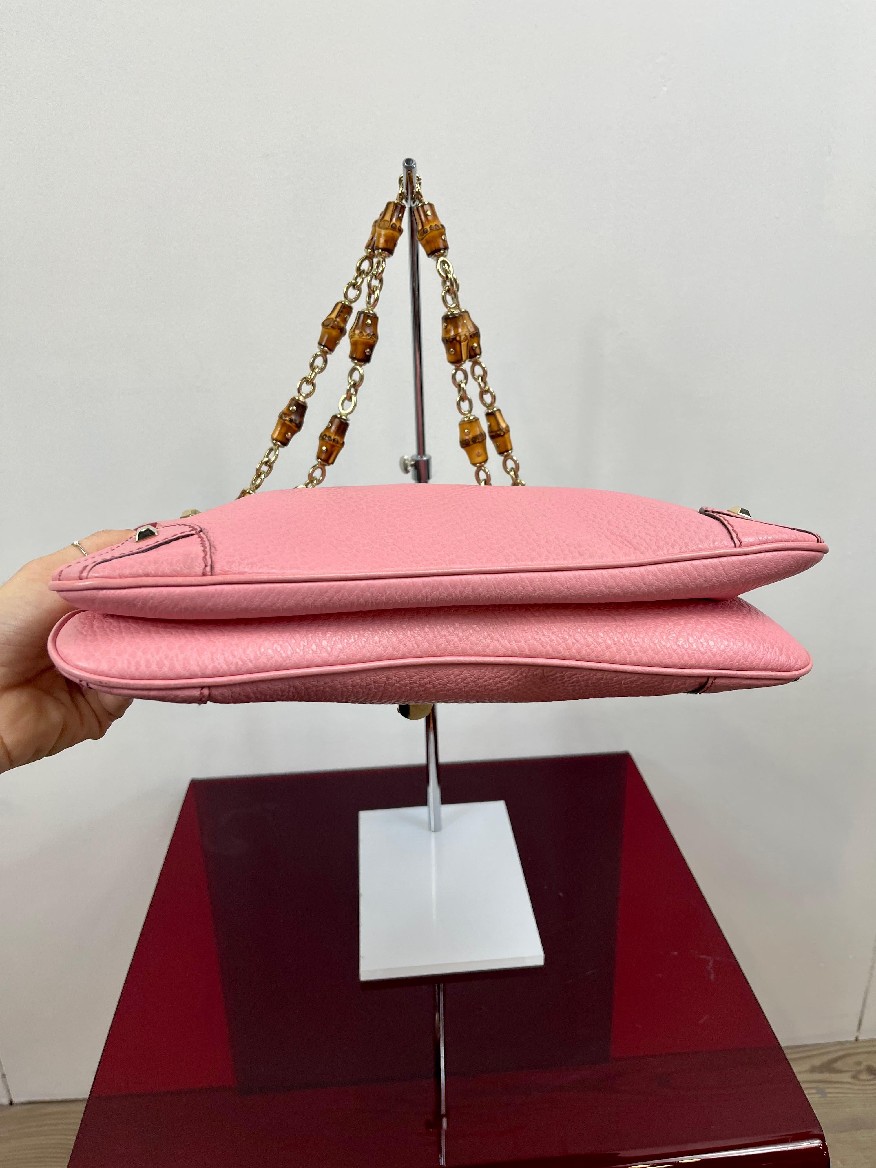 Women's or Men's Gucci Bamboo pink leather bag