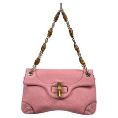 Gucci Bamboo pinke Ledertasche