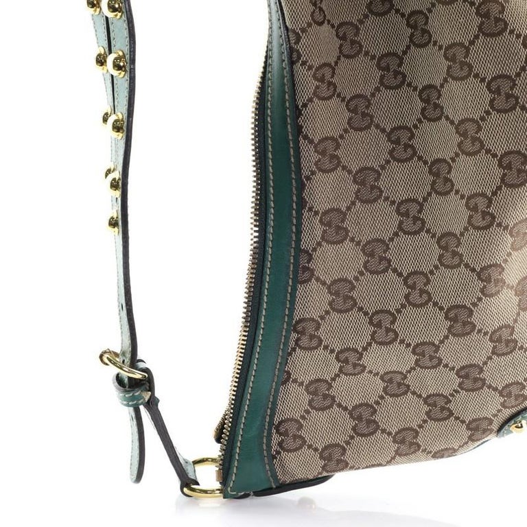 Gucci Bamboo Ring Half Moon Hobo GG Canvas Medium at 1stDibs