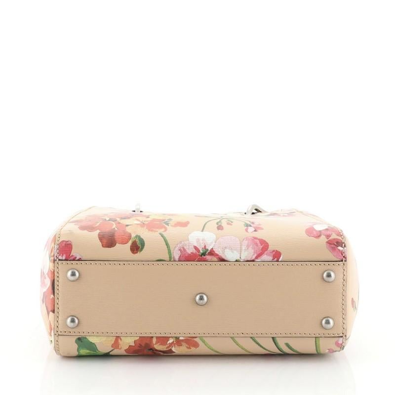 Gucci Bamboo Shopper Tote Blooms Print Leather Mini at 1stDibs