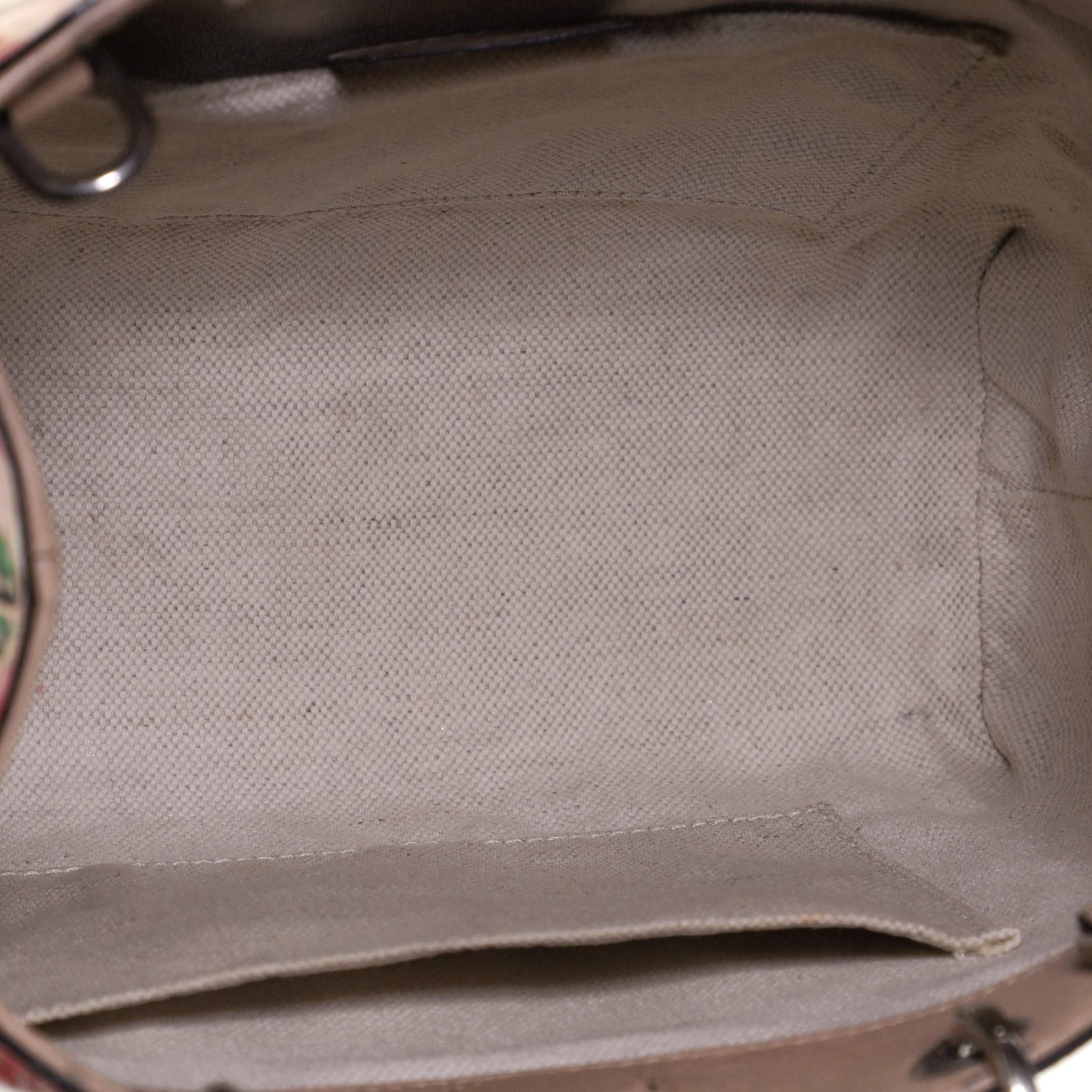 Women's or Men's Gucci Bamboo Shopper Tote Blooms Print Leather Mini 
