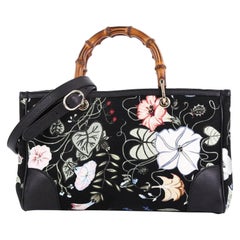 Gucci Bamboo Shopper Tote Flora Canvas Medium