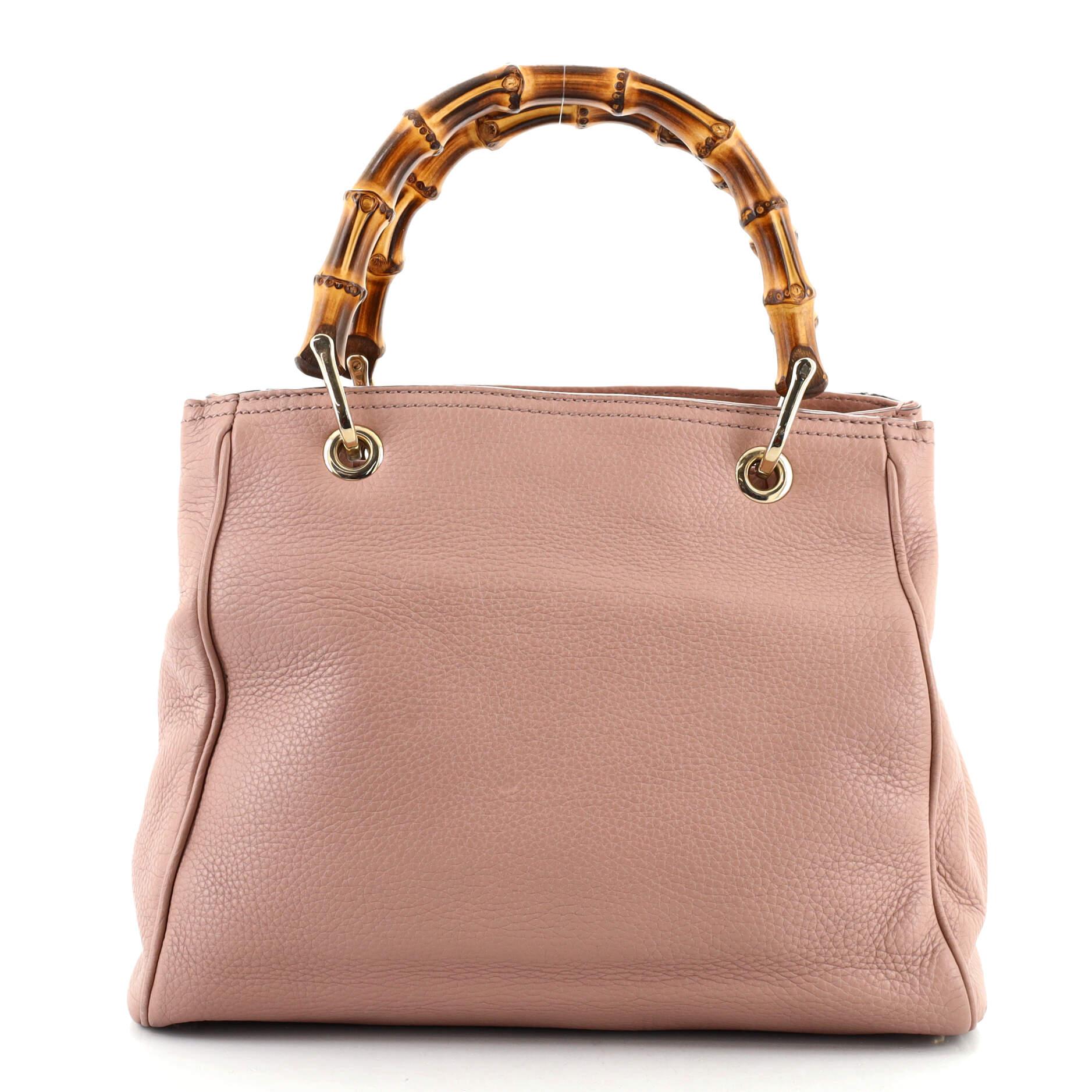 Shopper-Tasche aus Leder von Gucci Bamboo im Zustand „Gut“ in NY, NY