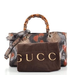 Gucci Bamboo Shopper Tote Python Medium