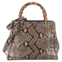 Gucci Bamboo Shopper Tote Python Small