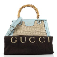 Gucci Bamboo Shopper Tote Straw Small