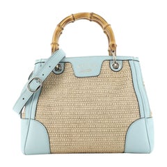 Gucci Bamboo Shopper Tote Straw Small
