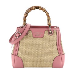 Gucci Bamboo Shopper Tote Straw Small