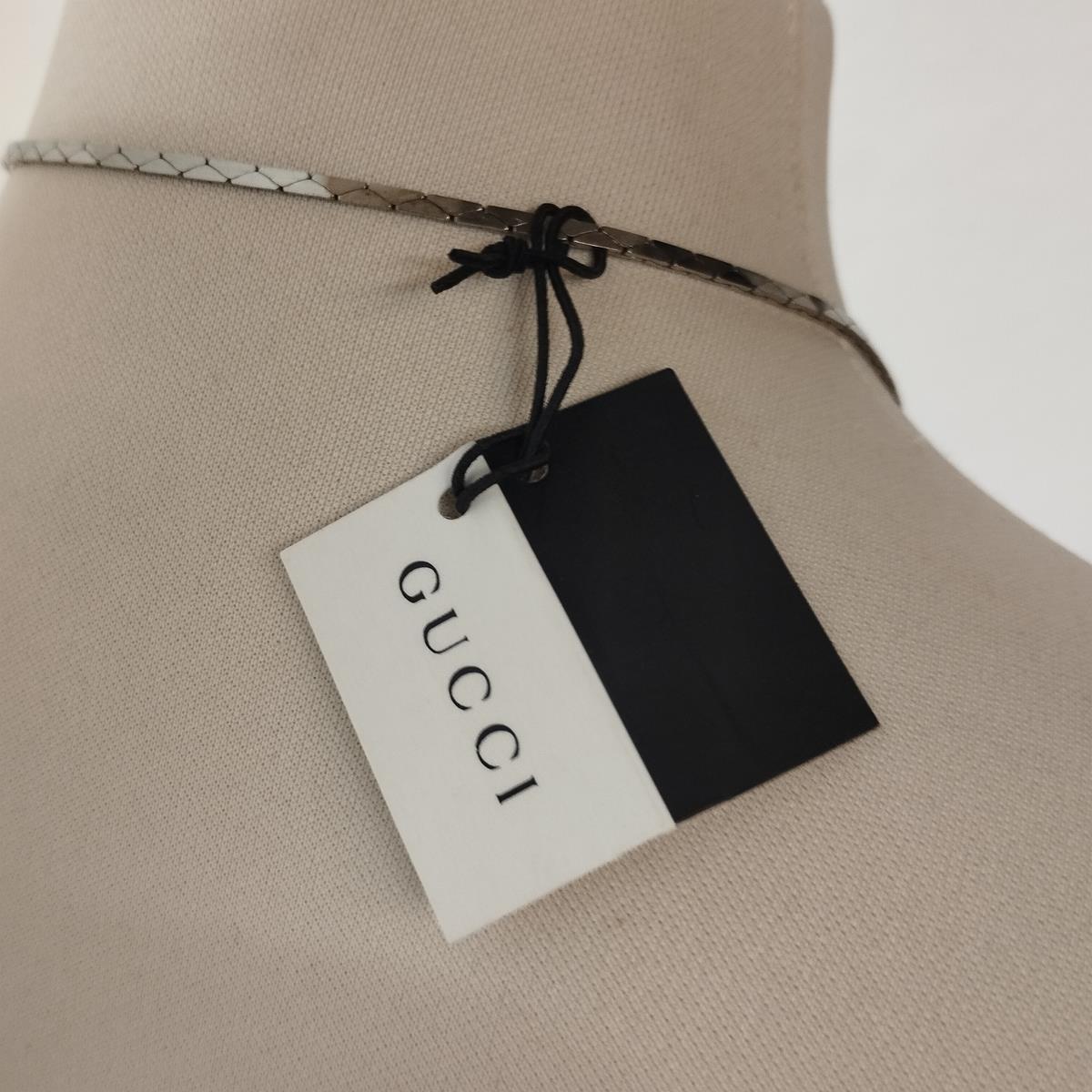 Gucci Bamboo Silber Halskette im Angebot 2
