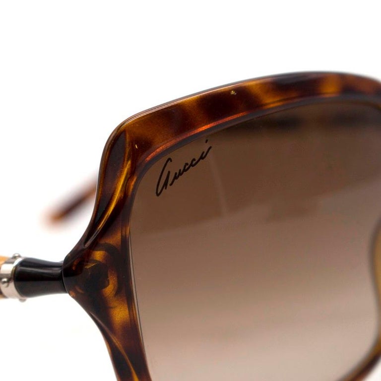 gucci glasses bamboo frame