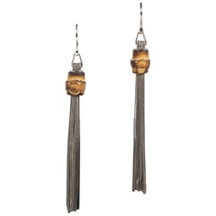 Gucci Bamboo Sterling Silver Dangle Earrings
