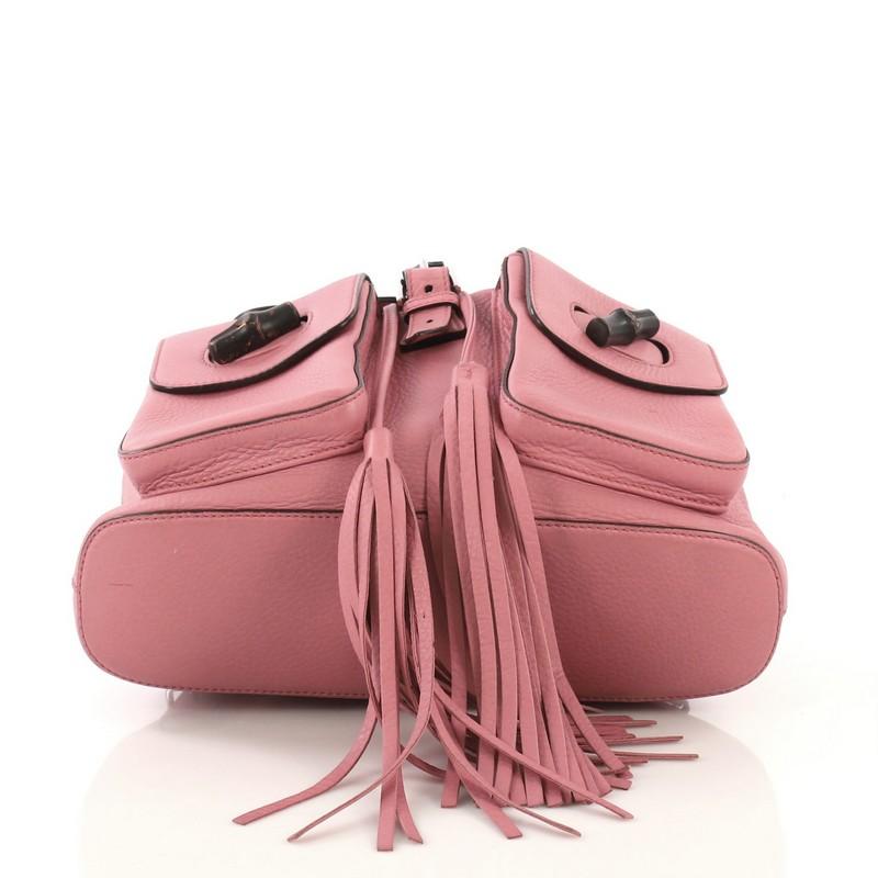 Pink Gucci Bamboo Tassel Backpack Leather Medium