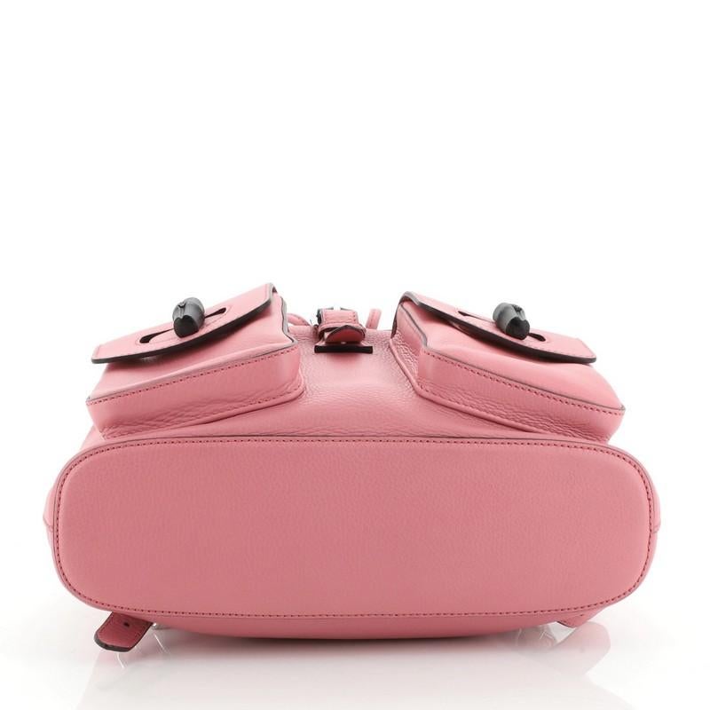 Pink Gucci Bamboo Tassel Backpack Leather Medium