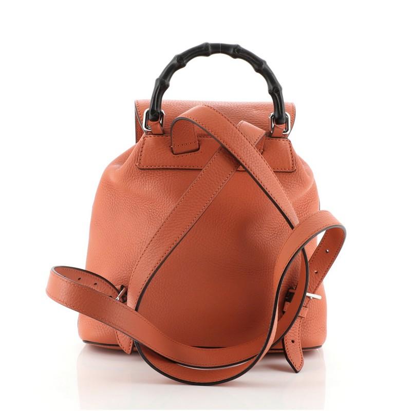 Brown Gucci Bamboo Tassel Backpack Leather Mini