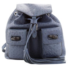 Gucci Bamboo Tassel Backpack Ostrich Medium