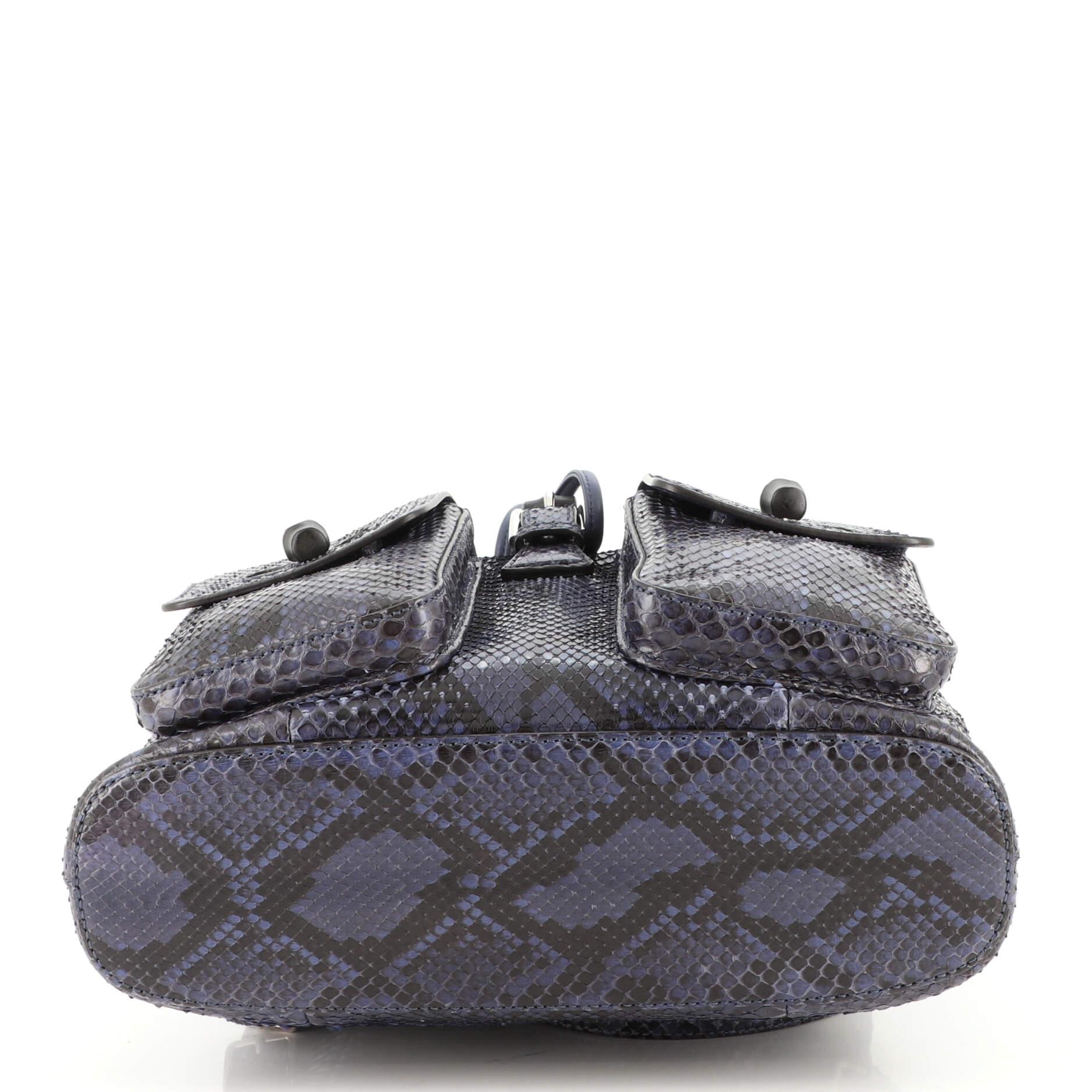 Gucci Bamboo Tassel Backpack Python Medium In Good Condition In NY, NY