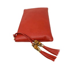 GUCCI: Bamboo Tassel Calf Clutch