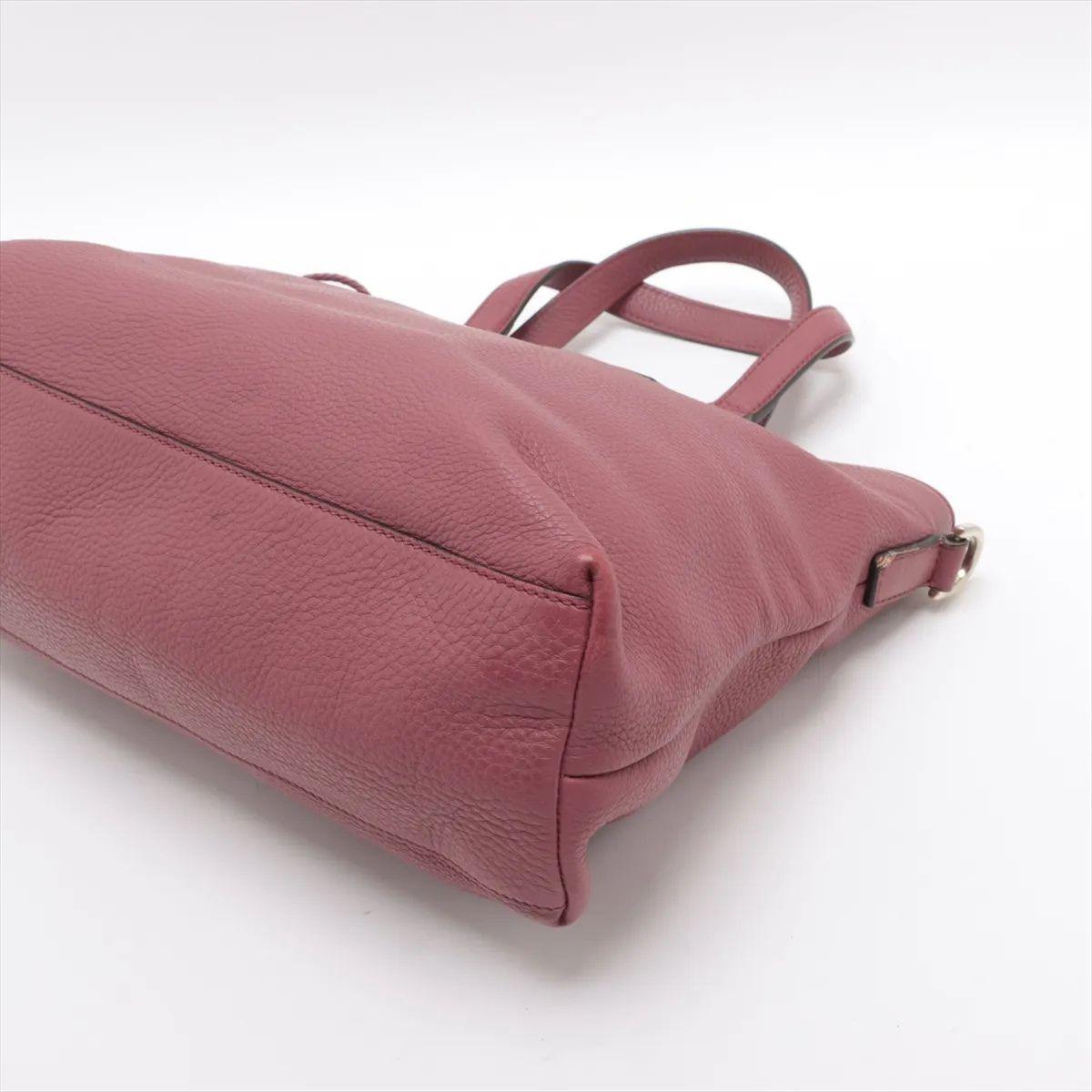 Donna Gucci Bamboo Tassel Borsa in pelle a due vie Rosa in vendita