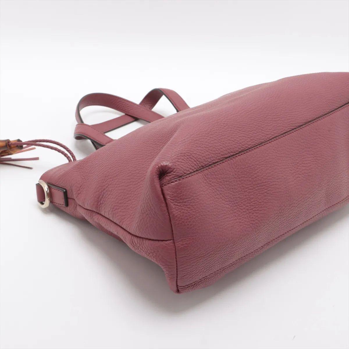 Gucci Bamboo Tassel Borsa in pelle a due vie Rosa in vendita 1