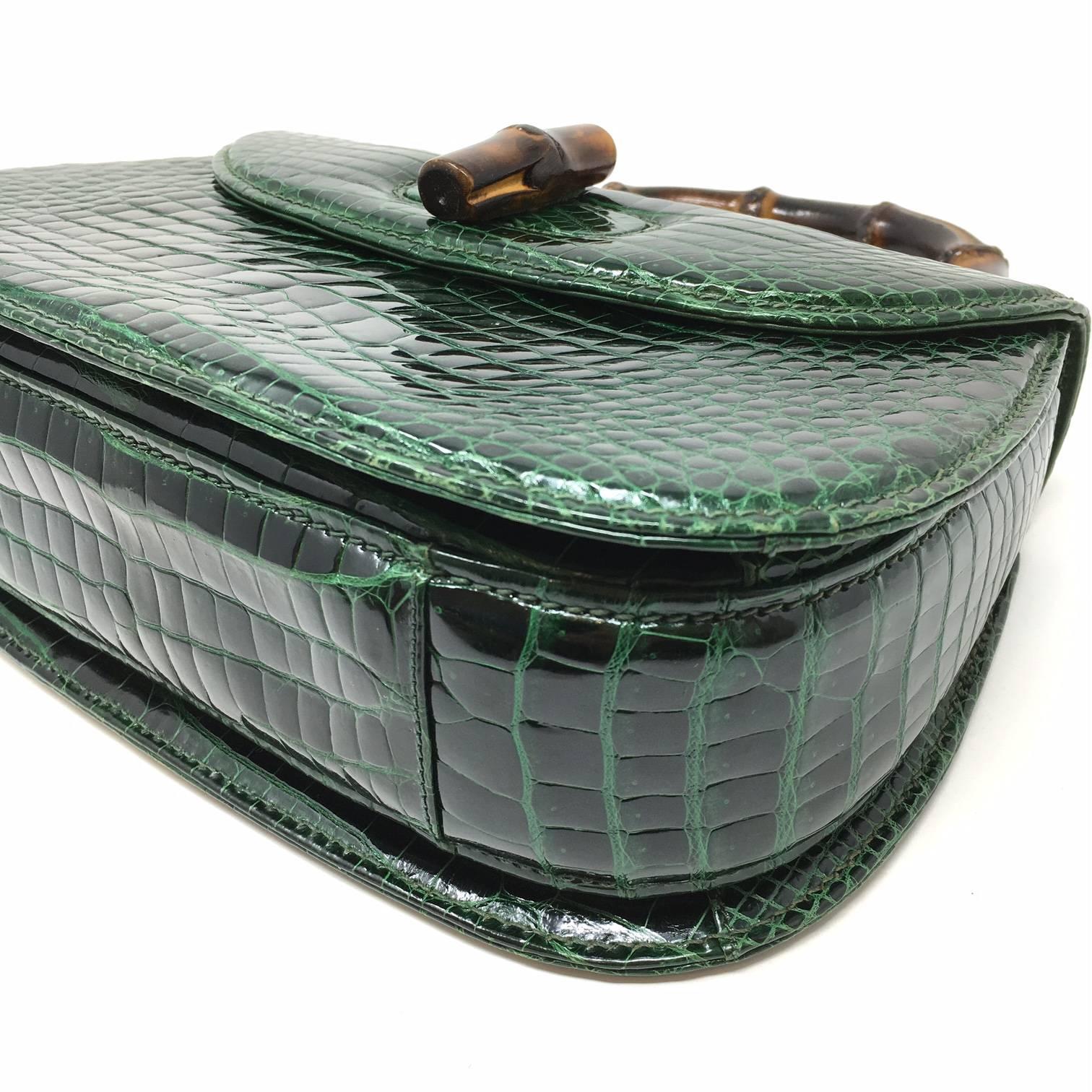 gucci green crocodile bag