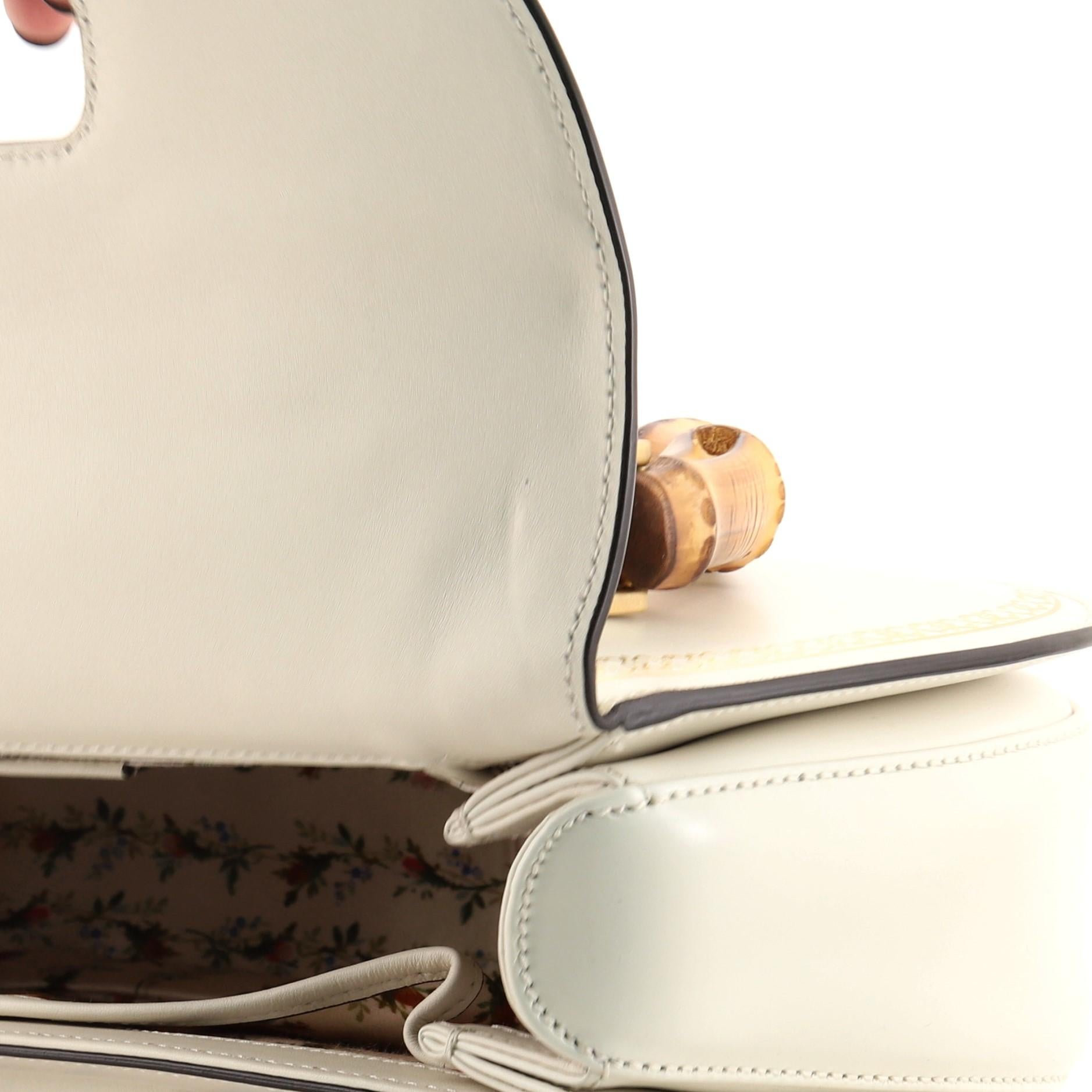 Gucci Bamboo Web Top Handle Bag Printed Leather Medium 3